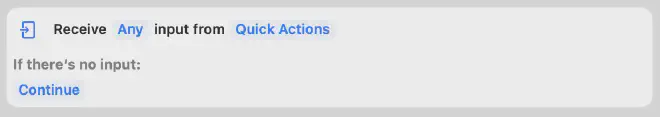 Setting up quick actions